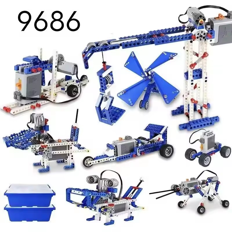 Stem Robotics Kit - مجموعة تعليمية STEM 9686، مكعبات بناء