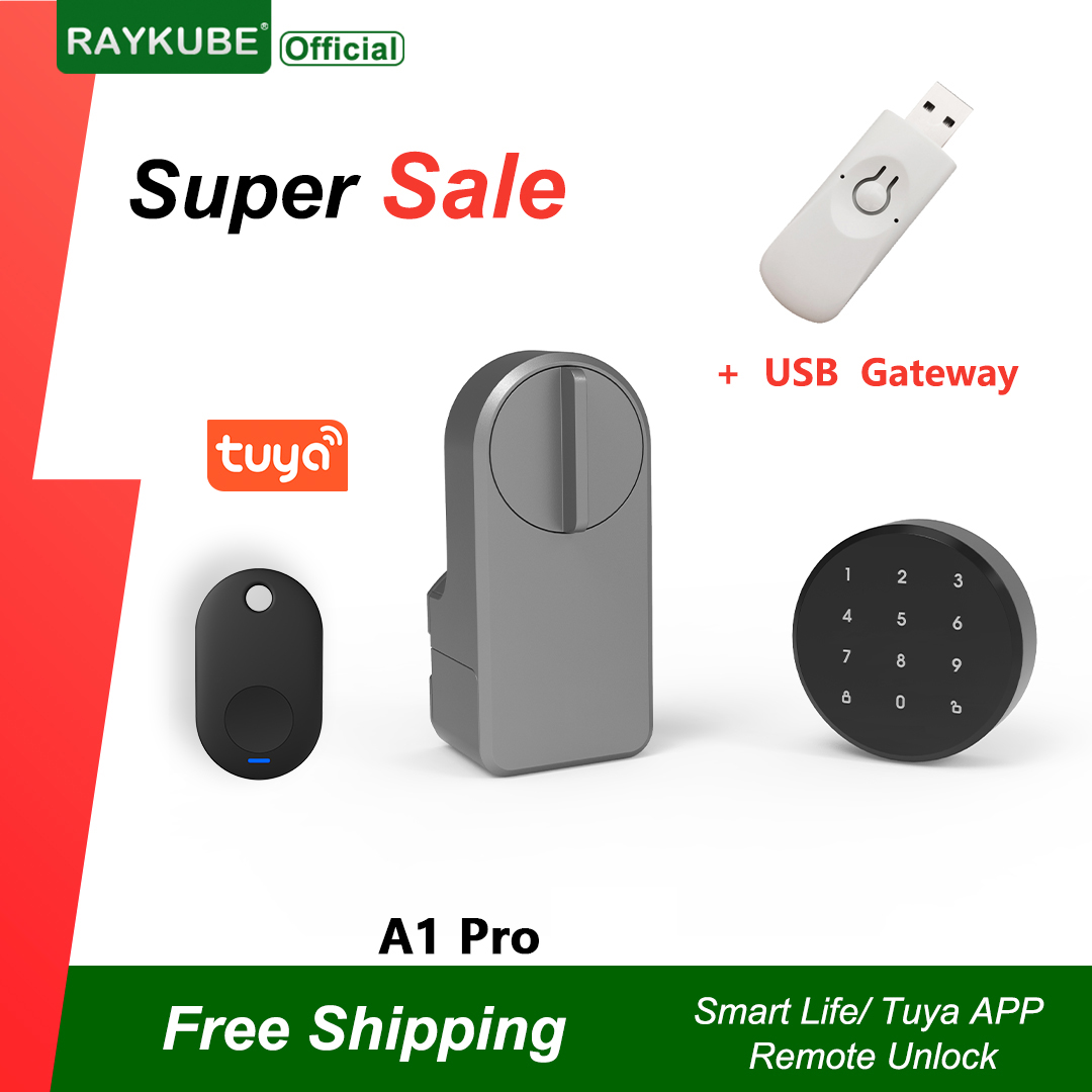 Smart Door Lock Wifi - مجموعة قفل الباب الذكي RAYKUBE A1