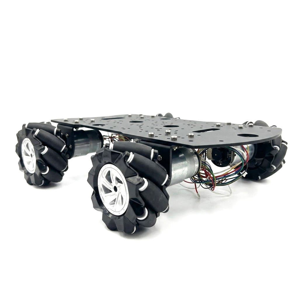 Stem Robotics Kit - هيكل سيارة روبوتية بعجلات ميكانوم 80