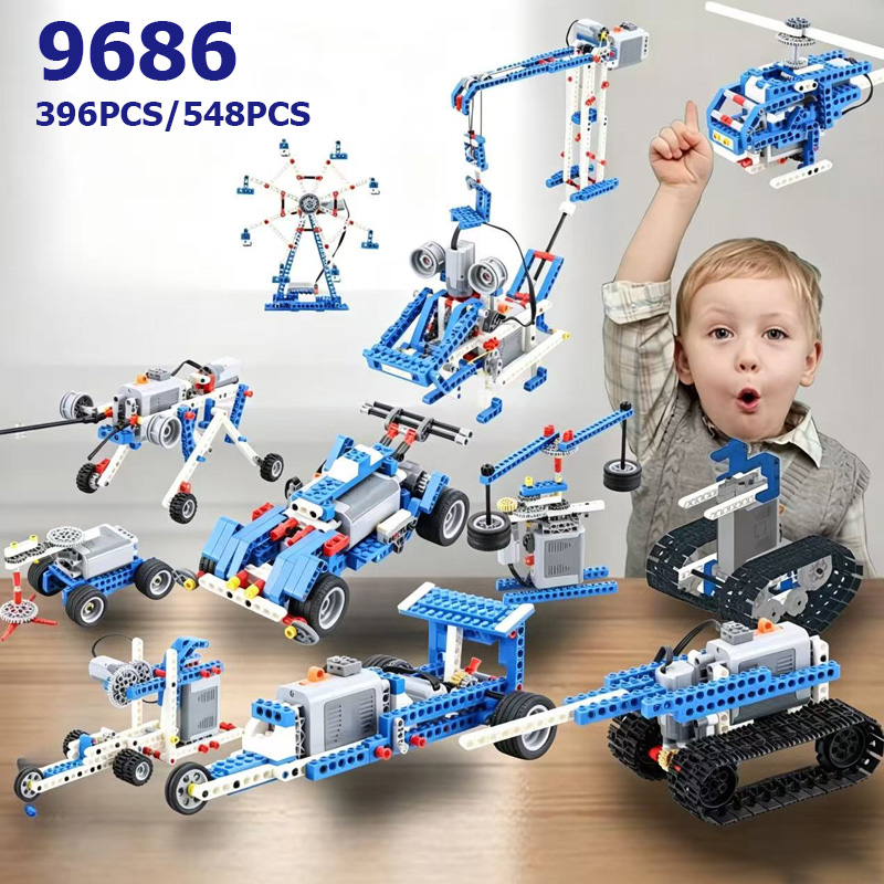 Stem Robotics Kit - مجموعة تعليمية STEM 9686، مكعبات بناء
