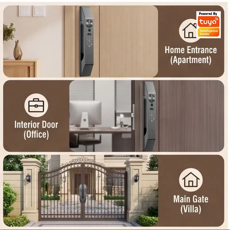 قفل ذكي متعدد اللغات للمنزل، ي - مراجعة Smart Door Lock Wifi وسعره