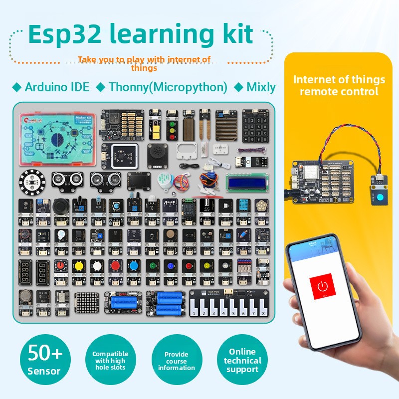 لوحة تطوير ESP32 للمبتدئين في  - مراجعة Iot Kit Beginner وسعره