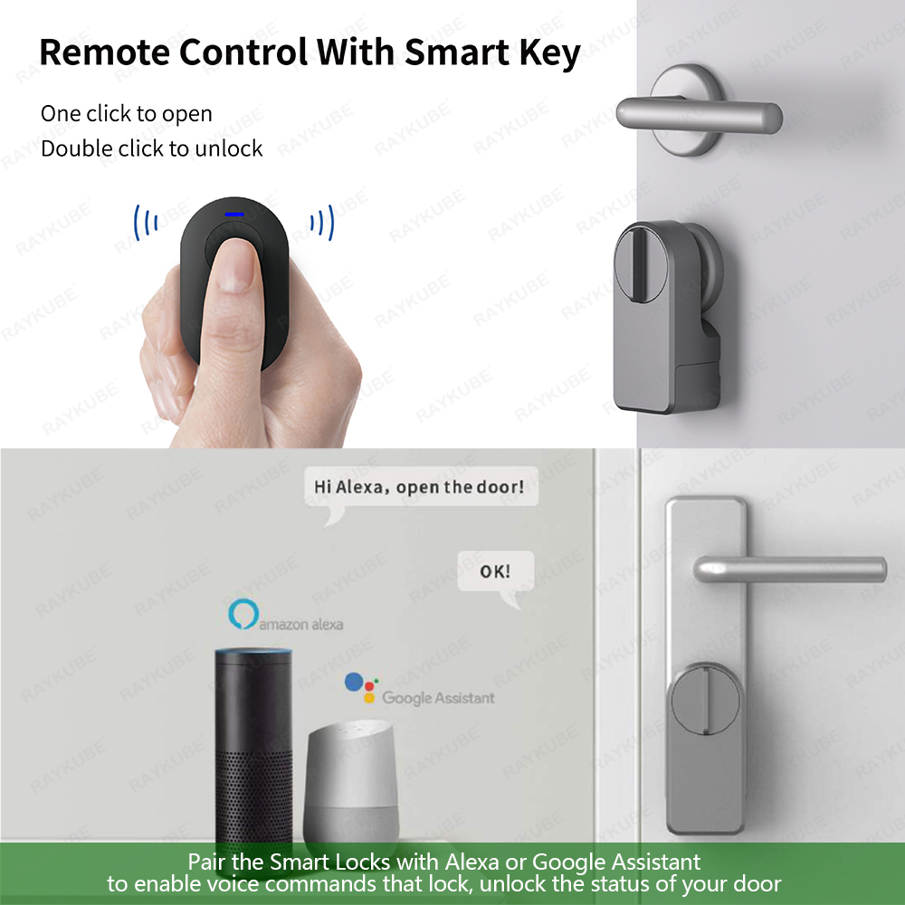 مجموعة قفل الباب الذكي RAYKUBE - مراجعة Smart Door Lock Wifi وسعره