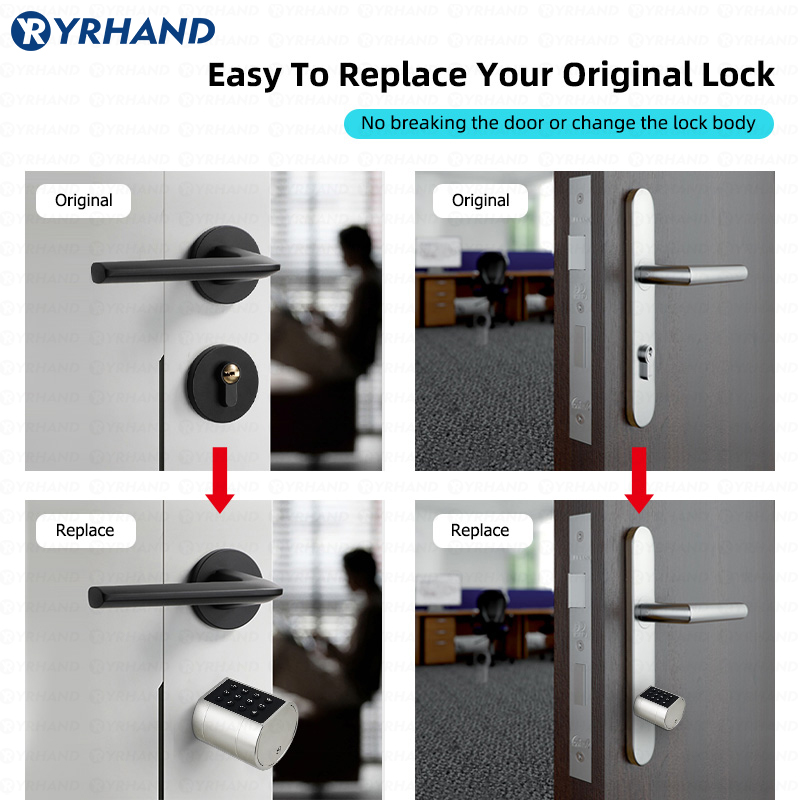 قفل باب أسطواني أوروبي ذكي ttl - مراجعة Smart Door Lock Wifi وسعره