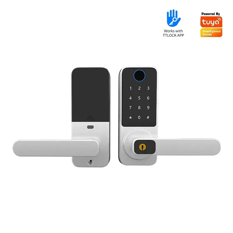 قفل باب خشبي ذكي إلكتروني ببصم - مراجعة Smart Door Lock Wifi وسعره