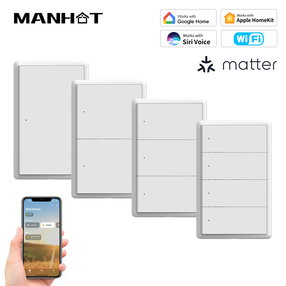 مفتاح إضاءة ذكي من MANHOT يعمل - مراجعة Smart Light Switch Wifi وسعره