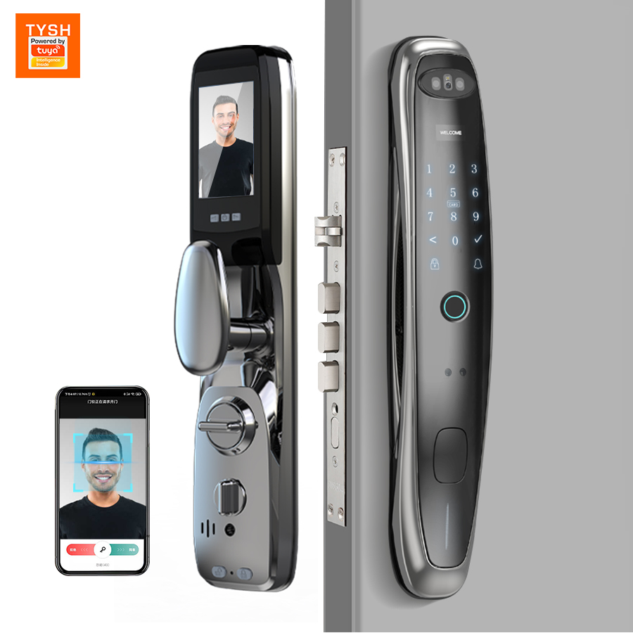 Tuya WiFi كاميرا قفل ذكي ثلاثي - مراجعة Smart Door Lock Wifi وسعره