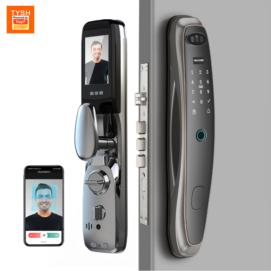 Tuya WiFi كاميرا قفل ذكي ثلاثي - مراجعة Smart Door Lock Wifi وسعره