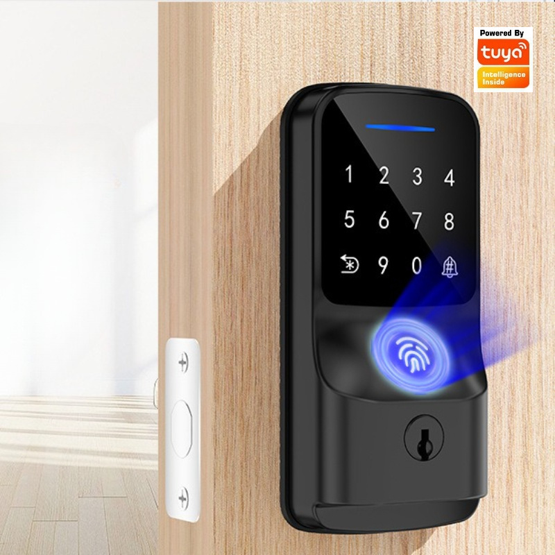 قفل باب إلكتروني خشبي ذكي ببصم - مراجعة Smart Door Lock Wifi وسعره