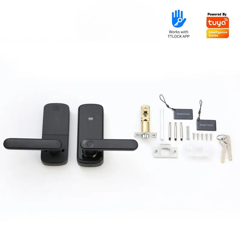 قفل باب خشبي داخلي ذكي يعمل بب - مراجعة Smart Door Lock Wifi وسعره