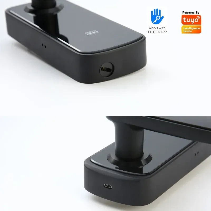 قفل باب خشبي داخلي ذكي يعمل بب - مراجعة Smart Door Lock Wifi وسعره